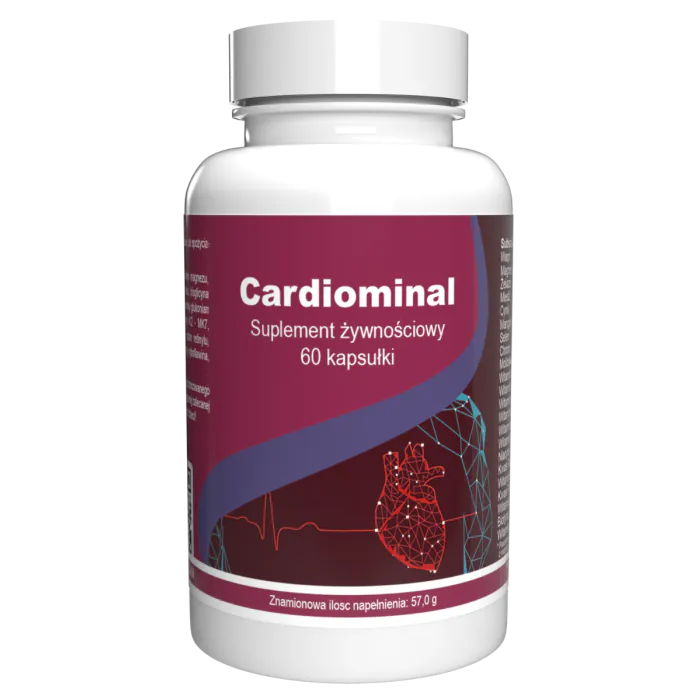Cardiominal kapsułki na serce i cholesterol - opakowanie Stenka Clinic