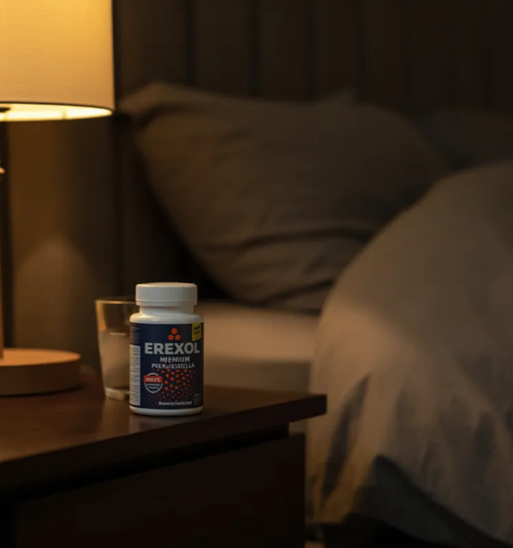 Erexol suplement dla mężczyzn na stoliku nocnym - Stenka Clinic