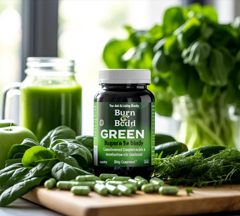 Lean Green suplement diety ze świeżymi zielonymi warzywami i kapsułkami - Stenka Clinic